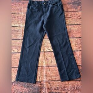 Vintage 80's Levi's Dacron Pants Navy Dress Pleated Slacks Men 34x32 Made In USA